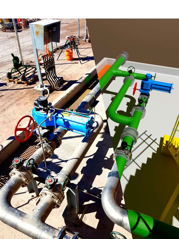 Sistema de cañerías industriales en proyecto minero ejecutado por Balmey Ingeniería SpA